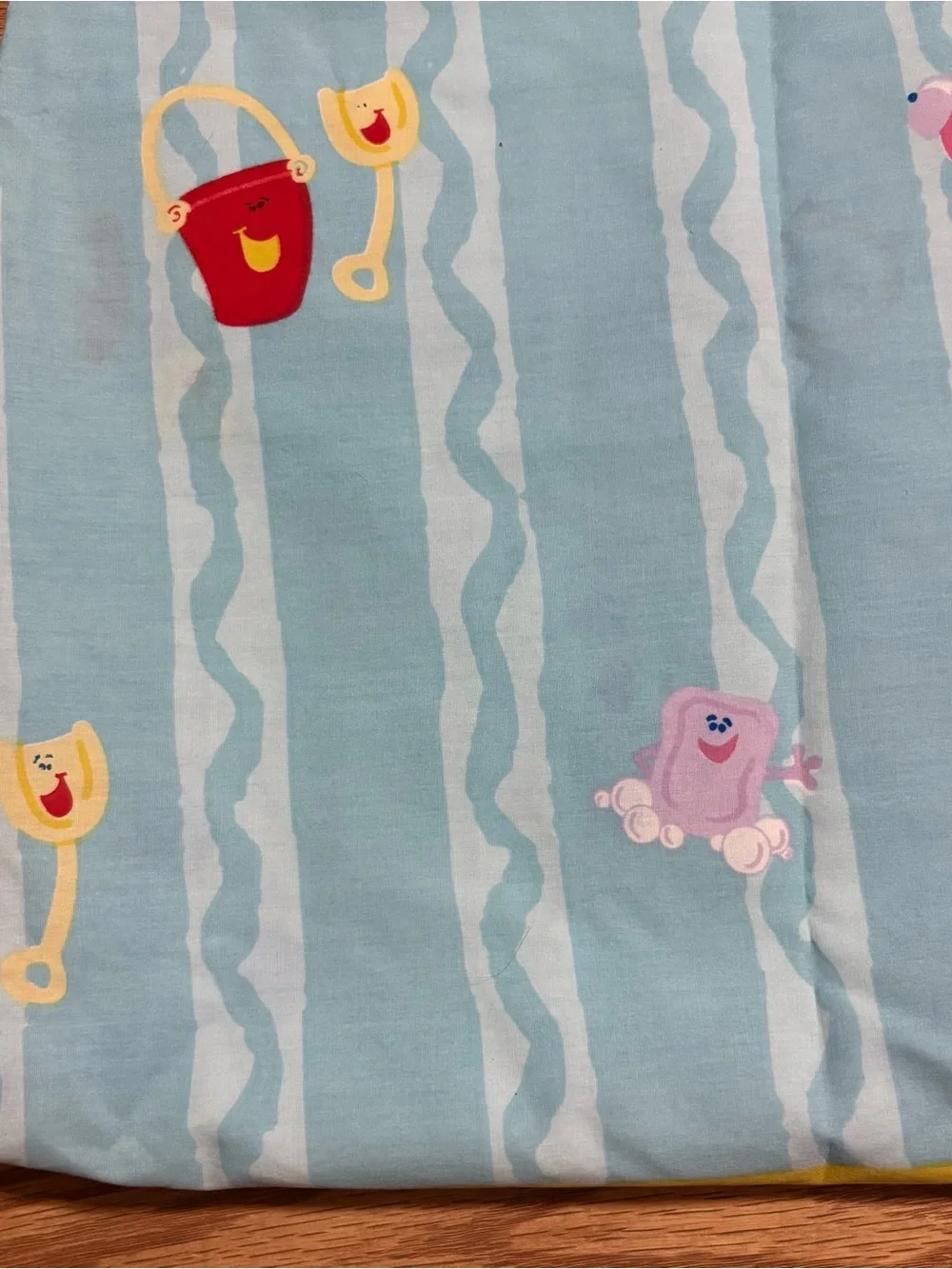 Vintage 1990s Blues Clues Twin Flat Sheet Dan River Nickelodeon Childrens Bed